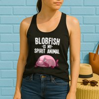 Blobfish Is My Spirit Animal Funny Blobfish Meme Womens Tank Top
