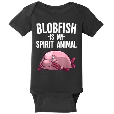 Blobfish Is My Spirit Animal Funny Blobfish Meme Baby Bodysuit