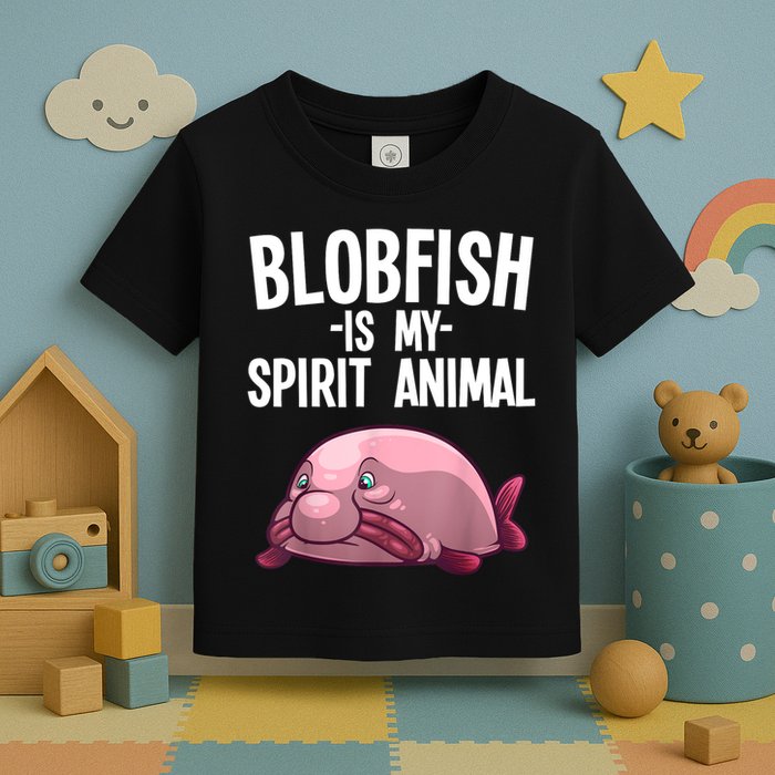 Blobfish Is My Spirit Animal Funny Blobfish Meme Toddler T-Shirt