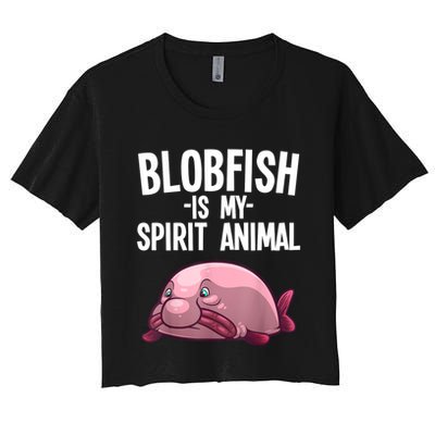 Blobfish Is My Spirit Animal Funny Blobfish Meme Crop Top