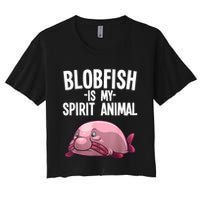 Blobfish Is My Spirit Animal Funny Blobfish Meme Crop Top