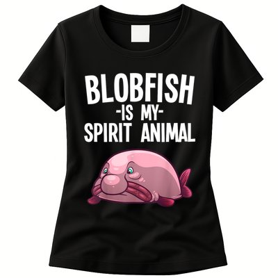 Blobfish Is My Spirit Animal Funny Blobfish Meme Womens T-Shirt