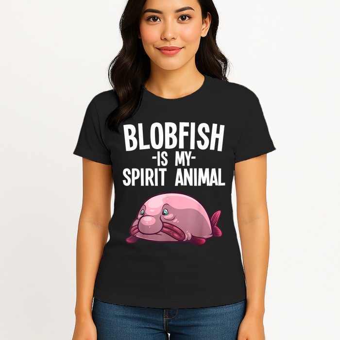 Blobfish Is My Spirit Animal Funny Blobfish Meme Womens T-Shirt