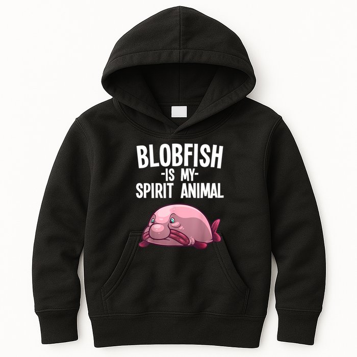 Blobfish Is My Spirit Animal Funny Blobfish Meme Kids Hoodie