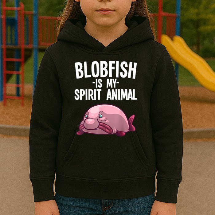 Blobfish Is My Spirit Animal Funny Blobfish Meme Kids Hoodie