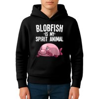 Blobfish Is My Spirit Animal Funny Blobfish Meme Kids Hoodie