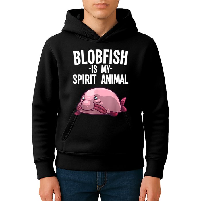 Blobfish Is My Spirit Animal Funny Blobfish Meme Kids Hoodie