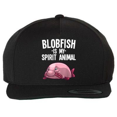 Blobfish Is My Spirit Animal Funny Blobfish Meme Wool Snapback Cap