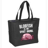 Blobfish Is My Spirit Animal Funny Blobfish Meme Zip Tote Bag