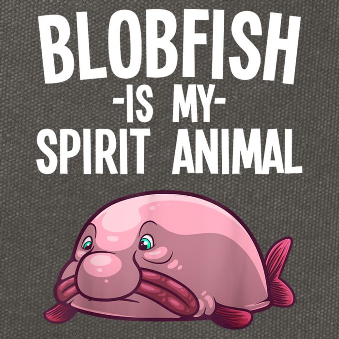 Blobfish Is My Spirit Animal Funny Blobfish Meme Cotton Canvas Backpack
