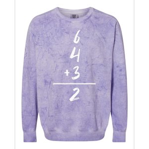 Baseball Inspired Math 6 4 3 2 Double Play Softball Game Colorblast Crewneck Sweatshirt