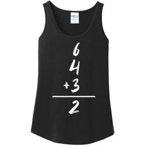 Baseball Inspired Math 6 4 3 2 Double Play Softball Game Ladies Essential Tank