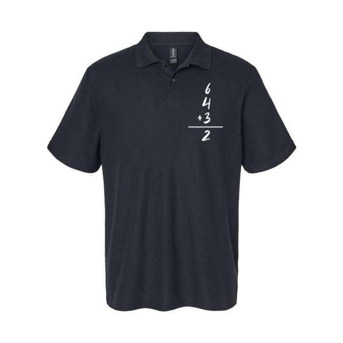 Baseball Inspired Math 6 4 3 2 Double Play Softball Game Softstyle Adult Sport Polo