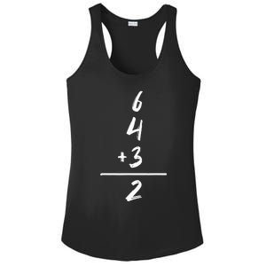 Baseball Inspired Math 6 4 3 2 Double Play Softball Game Ladies PosiCharge Competitor Racerback Tank