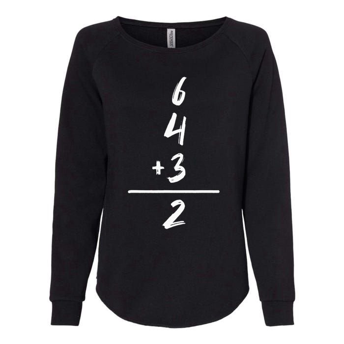 Baseball Inspired Math 6 4 3 2 Double Play Softball Game Womens California Wash Sweatshirt