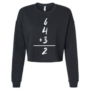 Baseball Inspired Math 6 4 3 2 Double Play Softball Game Cropped Pullover Crew