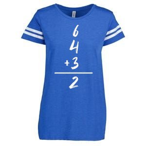 Baseball Inspired Math 6 4 3 2 Double Play Softball Game Enza Ladies Jersey Football T-Shirt