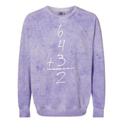 Baseball Inspired Math 6 4 3 2 Double Play Softball Colorblast Crewneck Sweatshirt