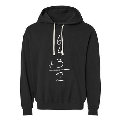 Baseball Inspired Math 6 4 3 2 Double Play Softball Garment-Dyed Fleece Hoodie