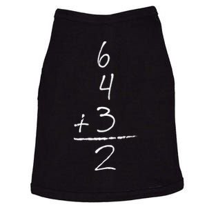 Baseball Inspired Math 6 4 3 2 Double Play Softball Doggie Tank