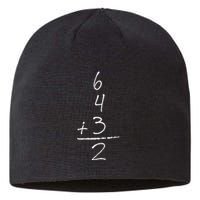 Baseball Inspired Math 6 4 3 2 Double Play Softball Sustainable Beanie