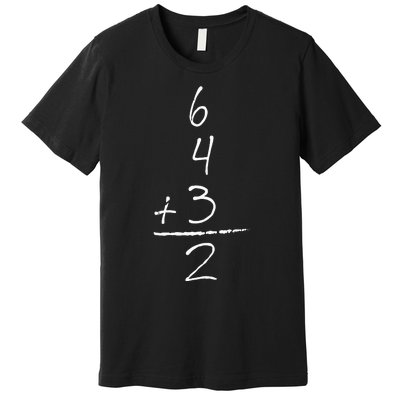 Baseball Inspired Math 6 4 3 2 Double Play Softball Premium T-Shirt