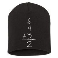 Baseball Inspired Math 6 4 3 2 Double Play Softball Short Acrylic Beanie