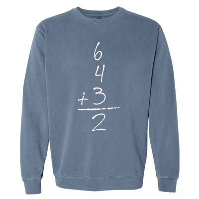 Baseball Inspired Math 6 4 3 2 Double Play Softball Garment-Dyed Sweatshirt