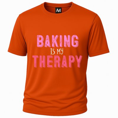 Baking Is My Therapy Great Gift Cooling Performance Crew T-Shirt