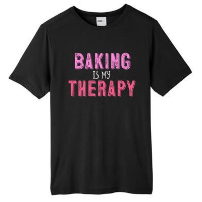 Baking Is My Therapy Great Gift Tall Fusion ChromaSoft Performance T-Shirt