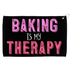 Baking Is My Therapy Great Gift Grommeted Golf Towel