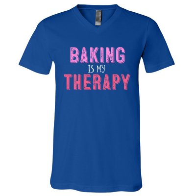 Baking Is My Therapy Great Gift V-Neck T-Shirt