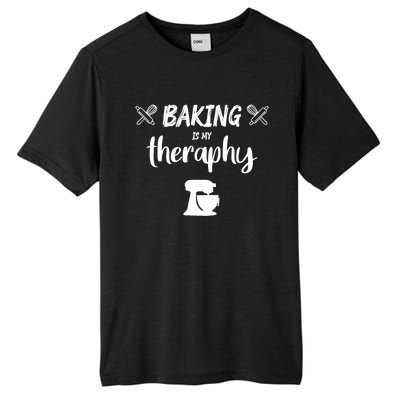 Baking Is My Therapy Cute Baker Biscuit Baking Culinary Gift Tall Fusion ChromaSoft Performance T-Shirt