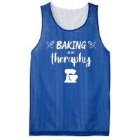 Baking Is My Therapy Cute Baker Biscuit Baking Culinary Gift Mesh Reversible Basketball Jersey Tank