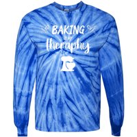 Baking Is My Therapy Cute Baker Biscuit Baking Culinary Gift Tie-Dye Long Sleeve Shirt