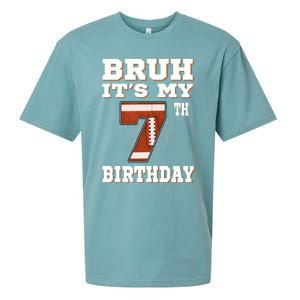 Bruh ItS My 7th Birthday 7 Year Old Football Sueded Cloud Jersey T-Shirt