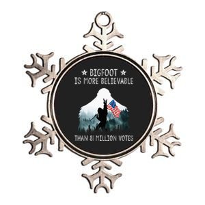 Bigfoot Is More Believable Than 81 Million Votes Metallic Star Ornament