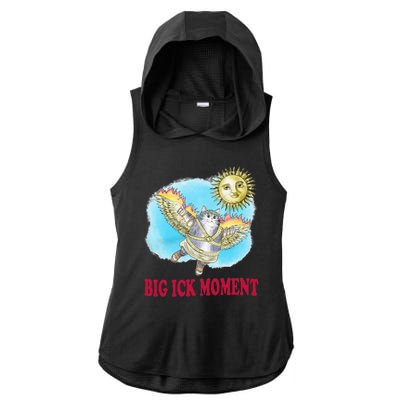 Big Ick Moment Cat Lover Ladies PosiCharge Tri-Blend Wicking Draft Hoodie Tank