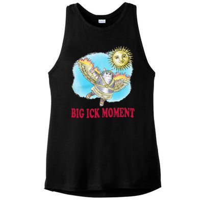 Big Ick Moment Cat Lover Ladies PosiCharge Tri-Blend Wicking Tank