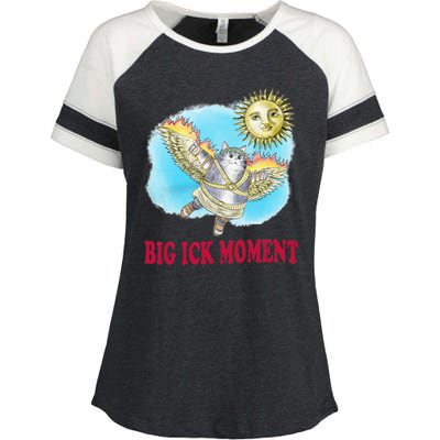 Big Ick Moment Cat Lover Enza Ladies Jersey Colorblock Tee