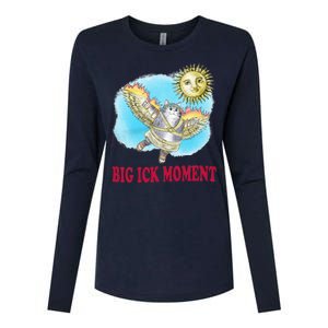 Big Ick Moment Cat Lover Womens Cotton Relaxed Long Sleeve T-Shirt