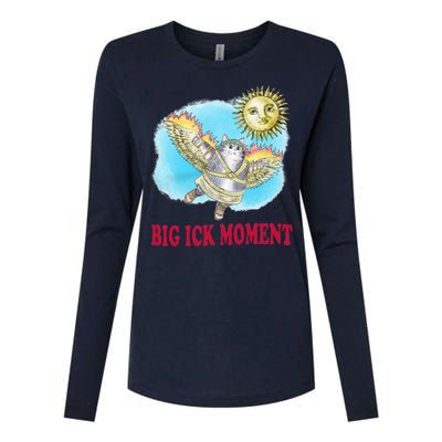 Big Ick Moment Cat Lover Womens Cotton Relaxed Long Sleeve T-Shirt