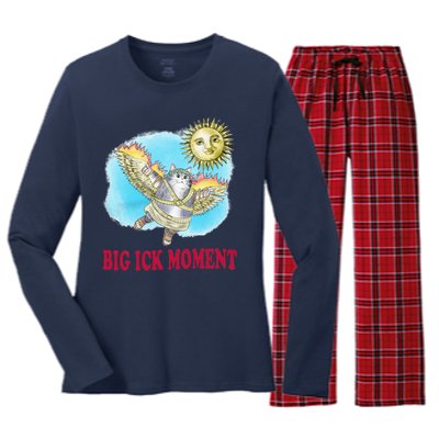 Big Ick Moment Cat Lover Women's Long Sleeve Flannel Pajama Set 