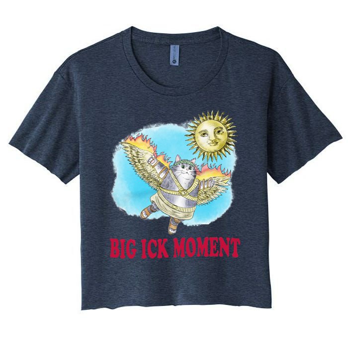 Big Ick Moment Cat Lover Women's Crop Top Tee