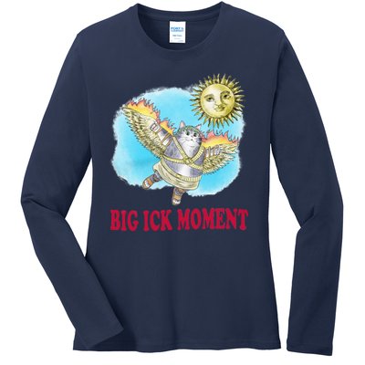 Big Ick Moment Cat Lover Ladies Long Sleeve Shirt