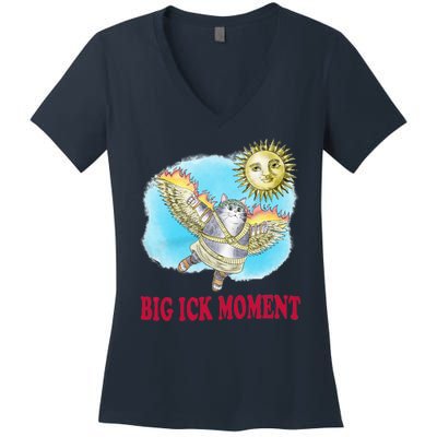 Big Ick Moment Cat Lover Women's V-Neck T-Shirt