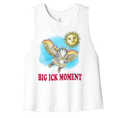 Big Ick Moment Cat Lover Women's Racerback Cropped Tank