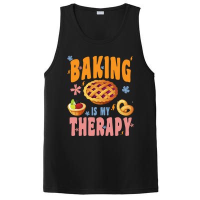 Baking Is My Therapy Cute Top Girls Fun Trendy Fashion Funny Gift PosiCharge Competitor Tank