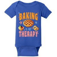 Baking Is My Therapy Cute Top Girls Fun Trendy Fashion Funny Gift Baby Bodysuit