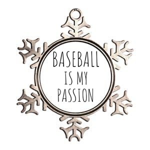 Baseball Is My Passion Cool Gift Funny Baseball Fans Baseball Player Cool Gift Metallic Star Ornament